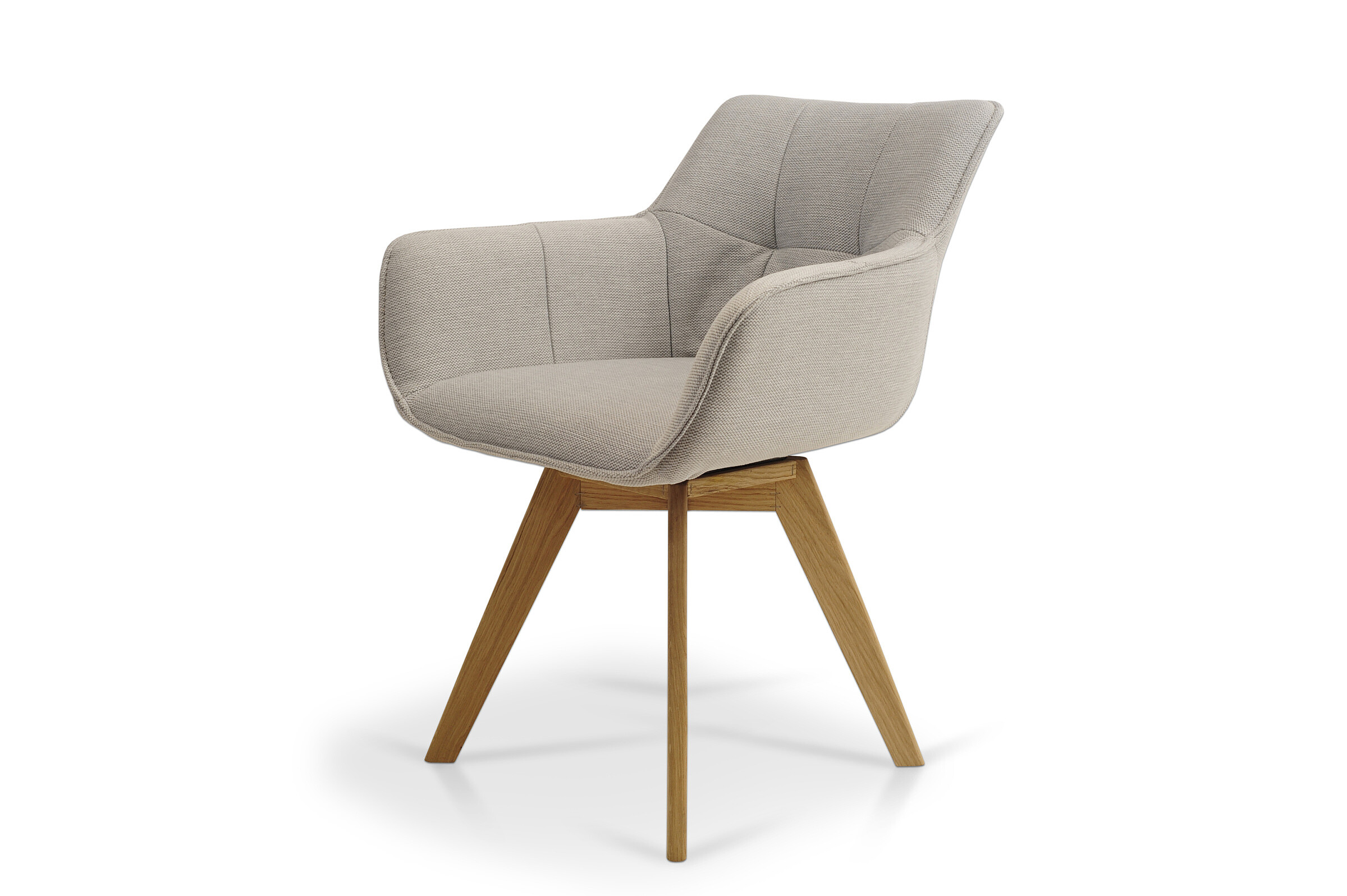 Krzesło K-15 &ndash; obrotowe na drewnianej nodze tkanina