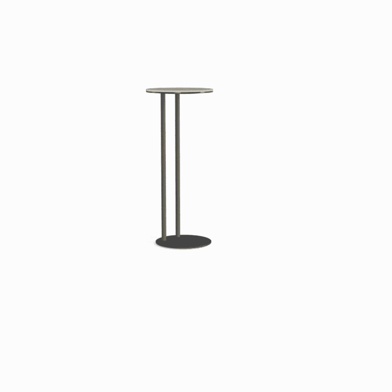 nowoczesny okrągły stolik metalowy czarny minimalistyczny