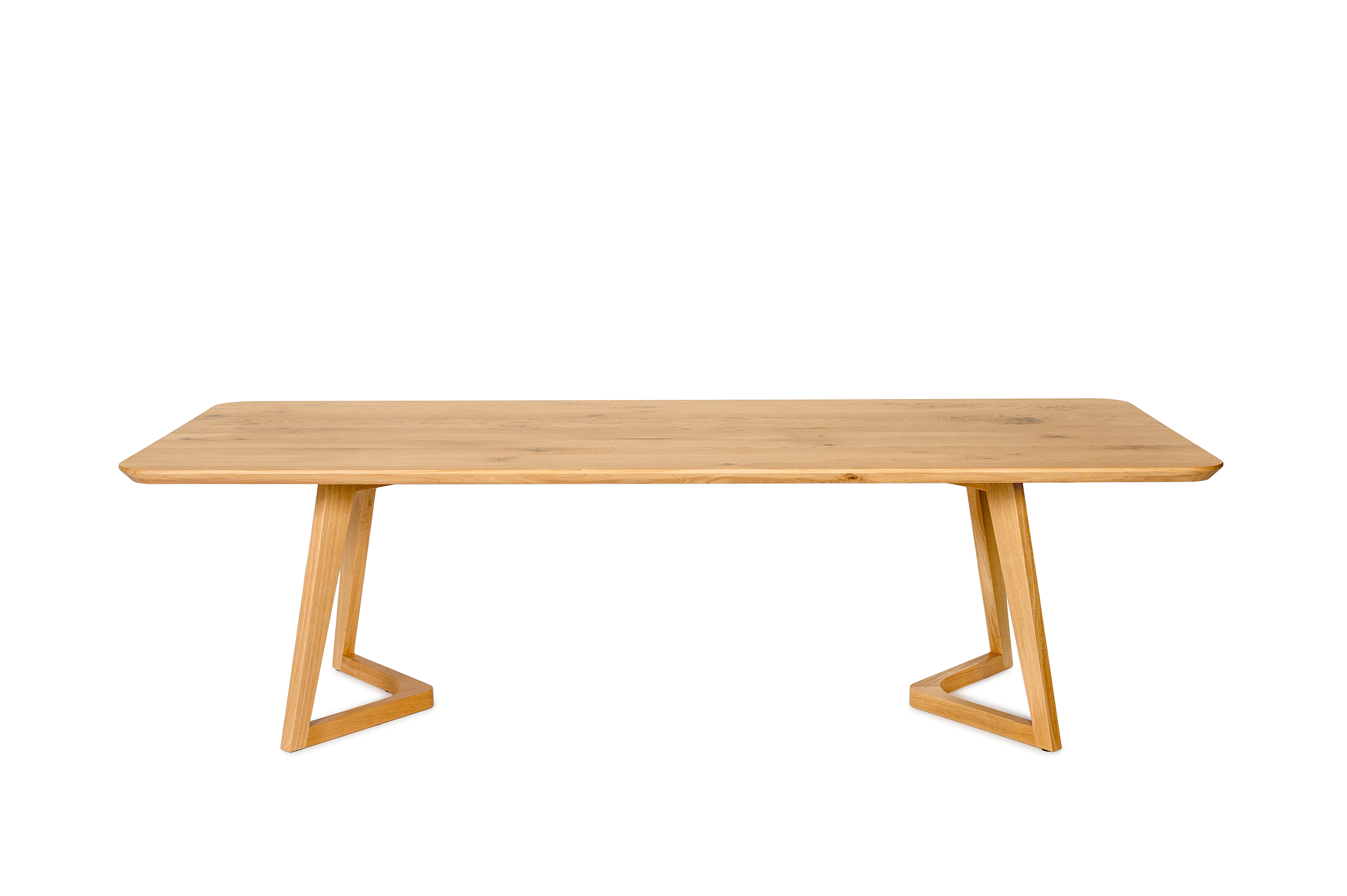 Toledo – Duży stół nierozkładany 100% lite drewno dębowe, ergonomiczne drewniane płozy