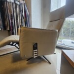 Skórzany fotel na gwieździstej nodze z funkcją rozkładania manualnego, obtorowy (1)