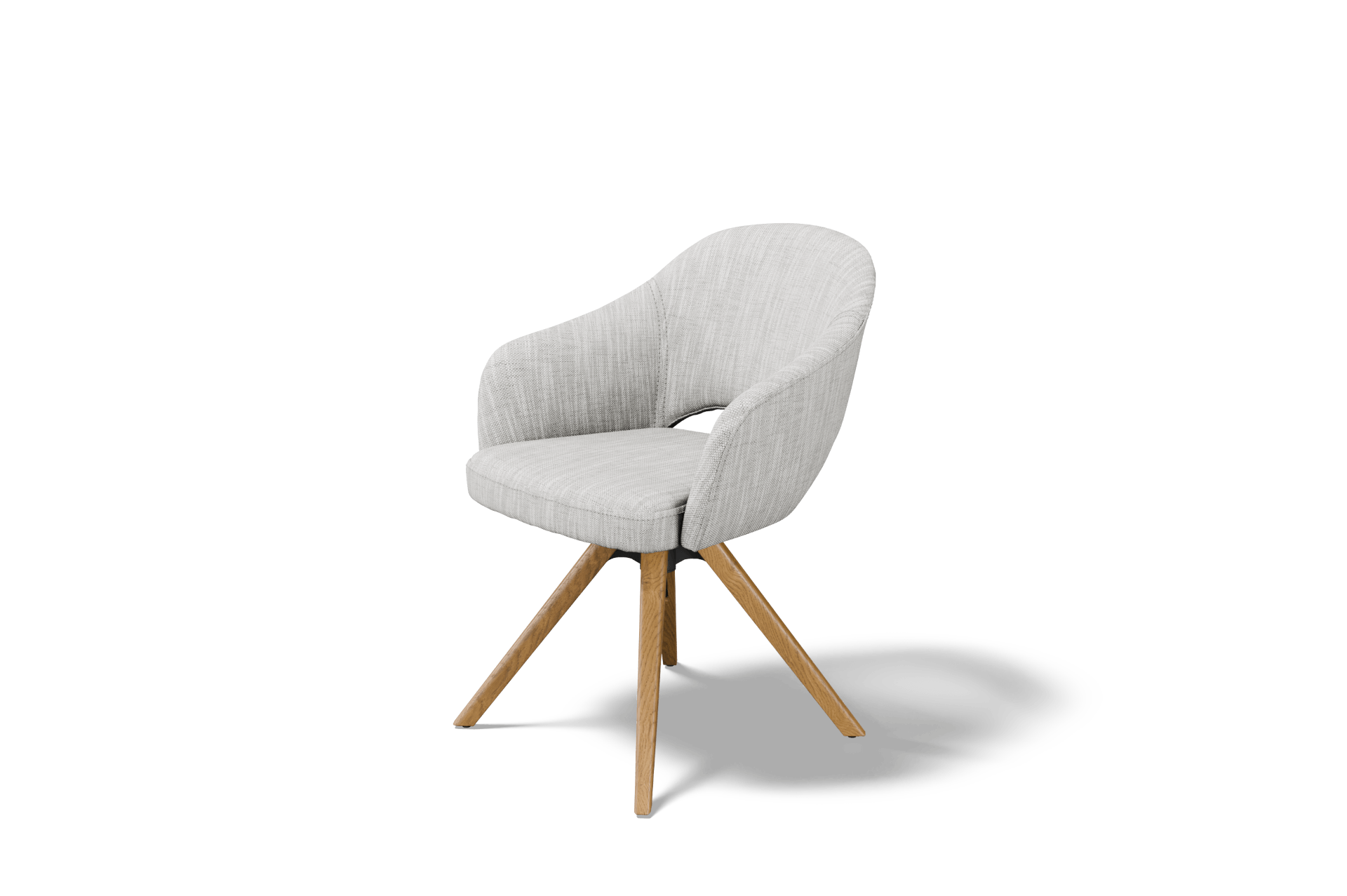 Krzesło K-30 z podłokietnikiem &ndash; noga dębowa zaoblona