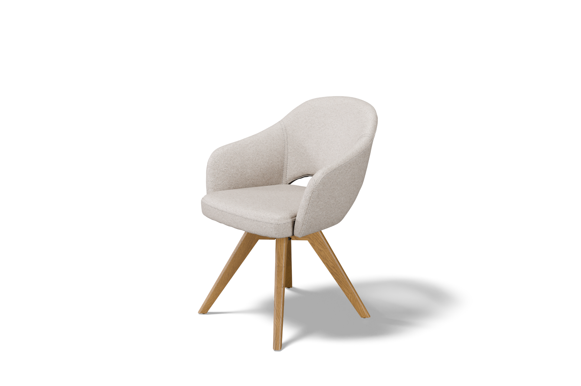 Krzeslo K30 z podlokietnikiem na obrotowej debowej nodze oparcie z dziurka wysokiej jakosci krzeslo na zamowienie 3