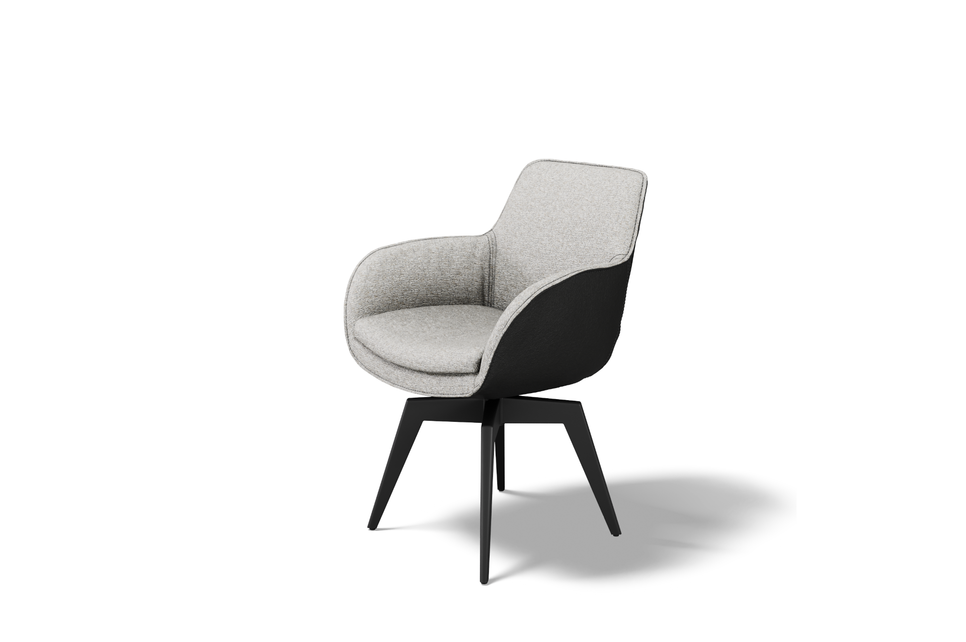 Krzesło K-35 &ndash; masywna forma i wyraźny komfort na metalowej nodze 1985