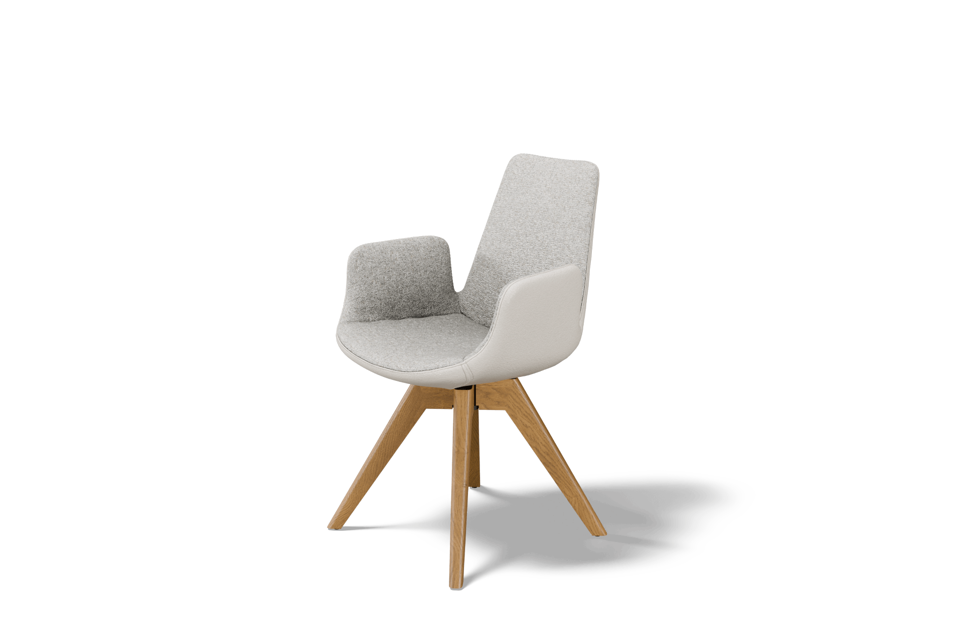 Krzesło K-32 &ndash; jasna forma i szlachetność materiał&oacute;w na masywnej, zaoblonej nodze dębowej