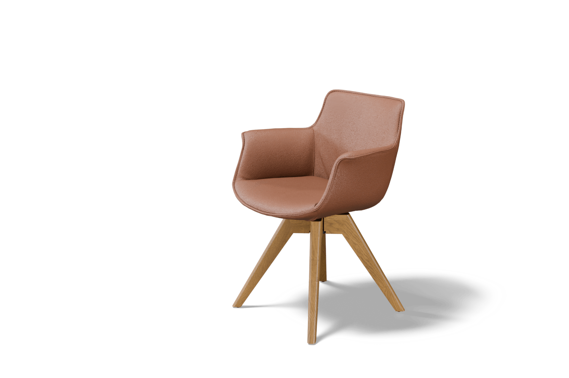 Krzesło K-33 &ndash; naturalna elegancja i komfort w wersji na dębowej, obłej nodze