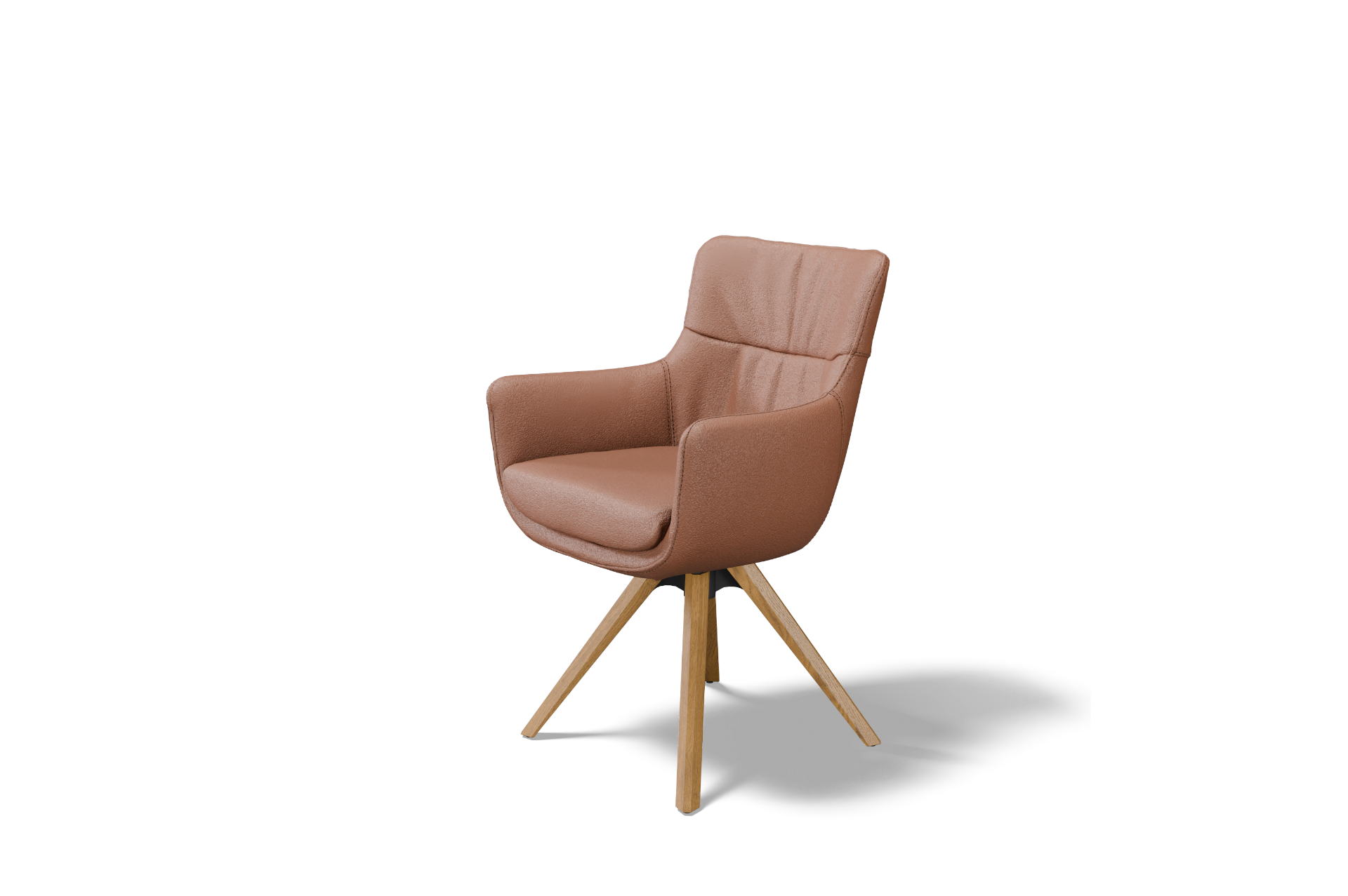 Krzesło K-36 &ndash; masywna forma i luksusowe wykończenie na dębowej nodze z fazą