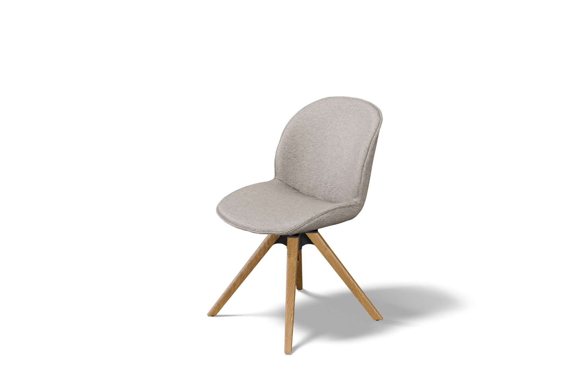 Krzeslo do nowoczesnego salonu boho na debowej nodze z obrotem auto return taknina fibreguard 1