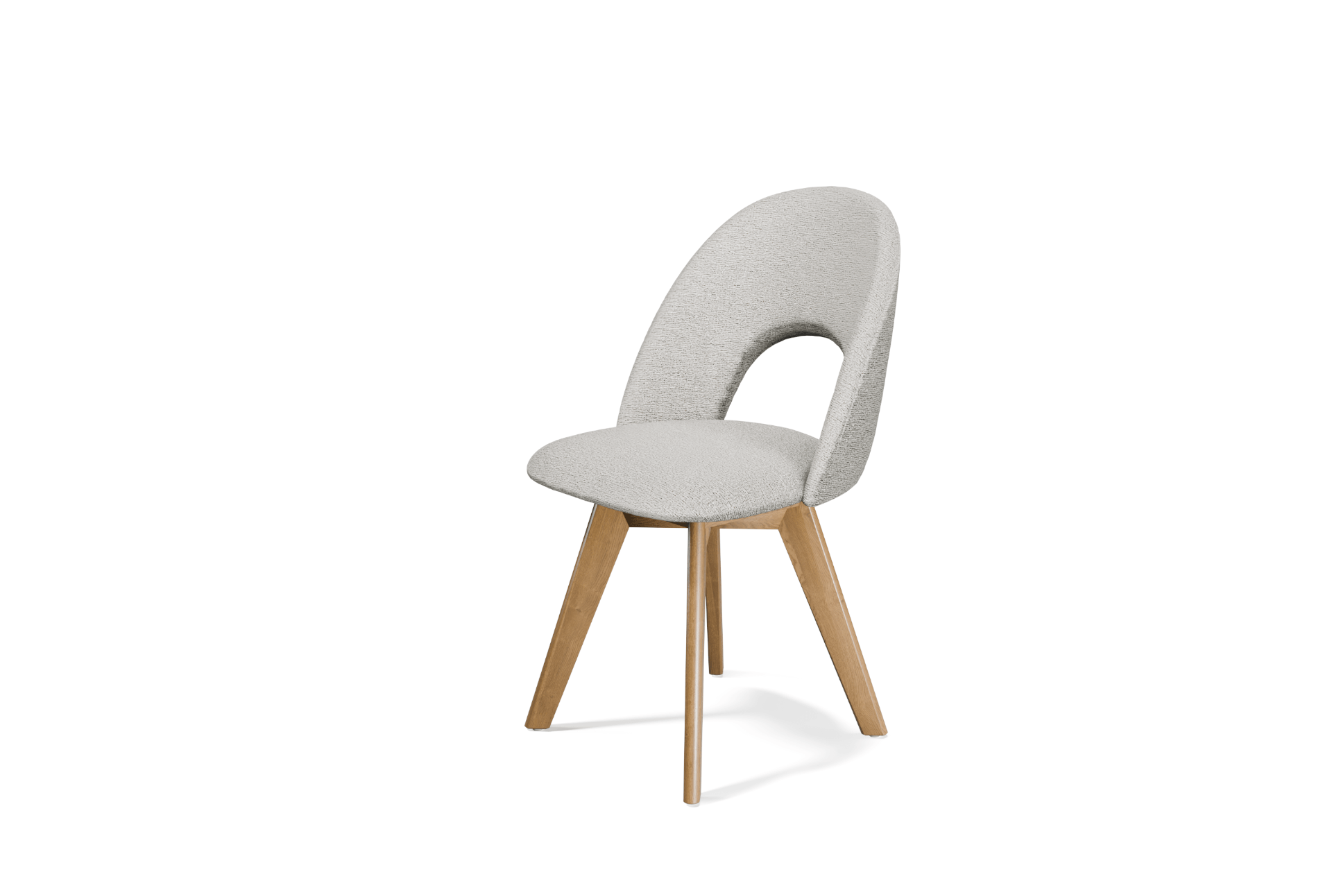 Krzesło K-22 &ndash; lekka forma na dębowej nodze obrotowej K-15