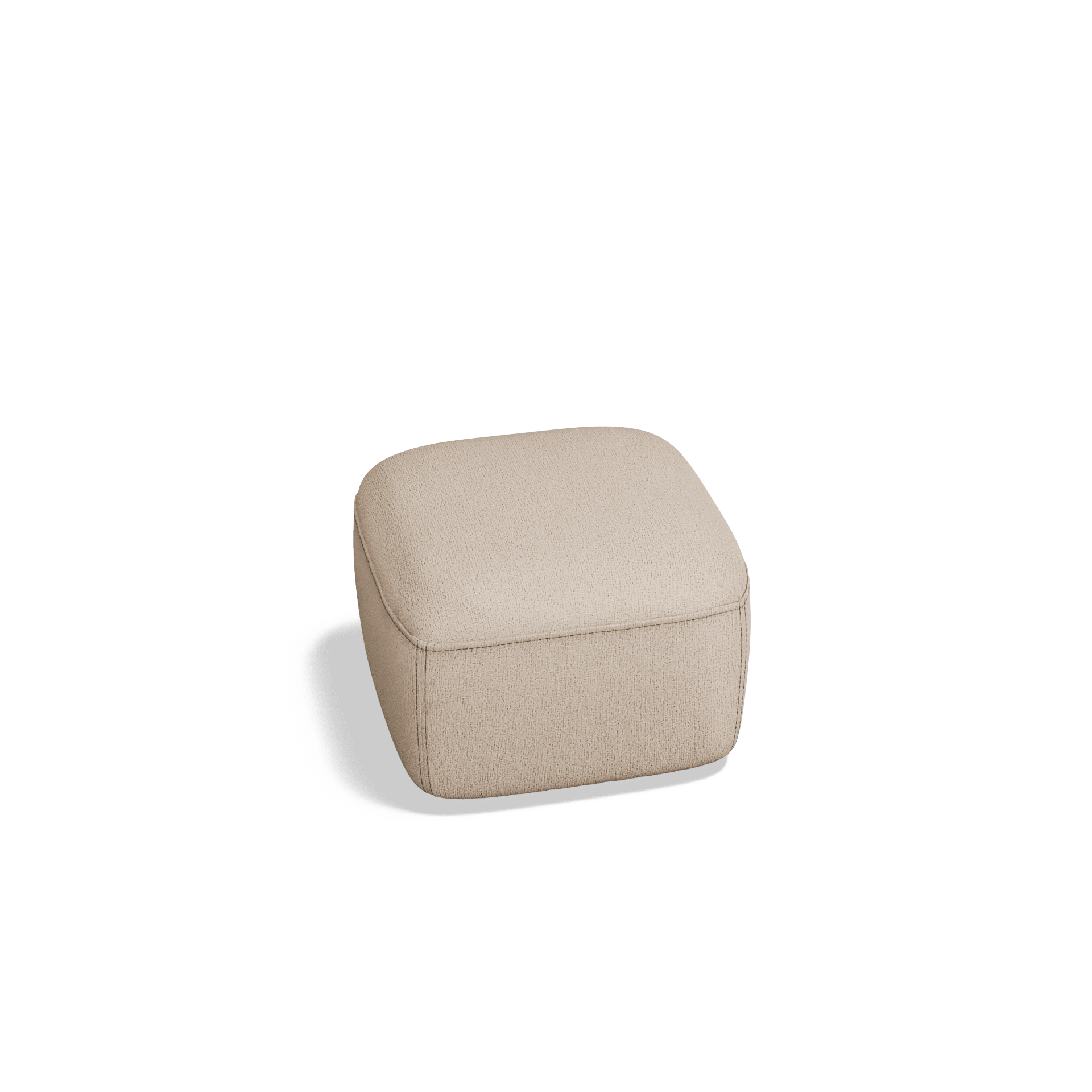 Beżowa pufa tapicerowana nowoczesny design meble tcmeble